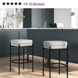  Breayna Upholstered 26" Counter Stool with Metal Frame