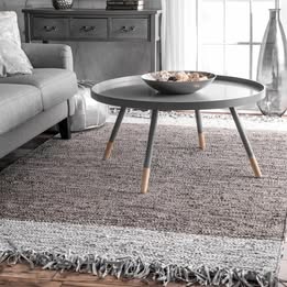 nuLOOM 11.6X8.6 FT Rug Carpet 80% Leather 20% Cotton