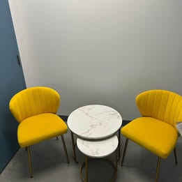 HULALA HOME Velvet Dining Chair, Cute Armless Accent Chair